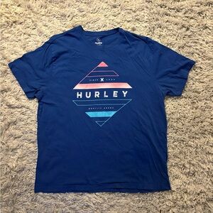Hurley Men’s Blue Short Sleeve Graphic Logo Tee Size XL